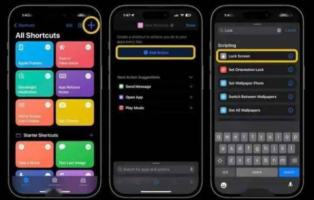 宜良苹果14锁屏维修店分享iPhone14升级iOS16.4后如何创建锁屏快捷方式 